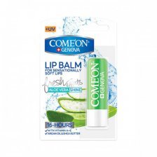 بالم لب نرم و براق کننده آلوئه ورا کامان-  COMEON LIP BALM ALOE VERA SHINE - 3.5gr - کد1814